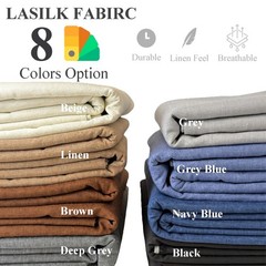 Premium Faux Linen Upholstery Fabric 3 Yard 57in Wide Beige for Sofa Chair