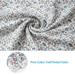 Floral Butterfly Cotton Fabric 63x39in Sewing Cloth for DIY Crafts Home Decor US
