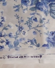 6 Yards Joann Kessler Concord Fabric Beautiful Blue Floral Print 6 Yards