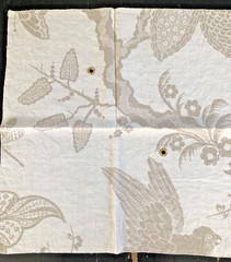 SCHUMACHER Nature Print 24 3/4 x 25 3/4″ Linen Fabric Sample