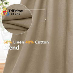 NSGZ Linen Fabric by The Yard, 61 Inch Wide Natural Blend 1