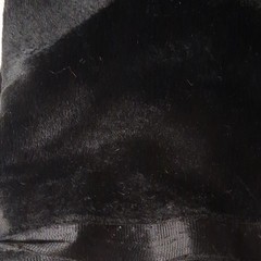Black Wavy Faux Fur Fabric 1 1/2 Yard