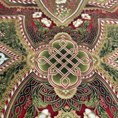Robert Kaufman Holiday Flourish Medallion Cotton Quilting Fabric 1.8 Yd X 42″