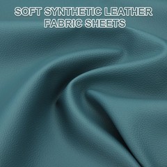 63×39.4in Faux Leather Sheets, Faux Leather Fabric Vinyl PU, Peacock Green