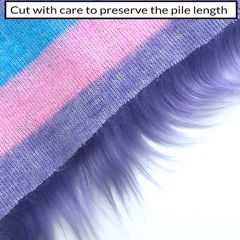 Bianna Creations Bianna Tricolor Pink Purple Blue Faux Fur Fabric 60 Inches