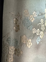 Chinese Satin Plum Blossom Brocade Polyester mint green remnant 19″ x 47″ wide