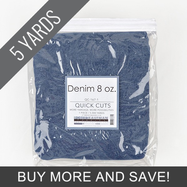 Lt Indigo Denim 8 Oz – 5 Yard Quick Cut by Robert Kaufman