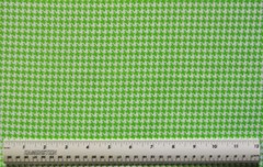 1/4 yard cotton quilt fabric Happy Houndstooth Lime Green home decor crafts