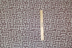 MAGNOLIA HOME COSMO PEBBLE BROWN CREAM GEOMETRIC MAZE FABRIC BY THE YARD 54″W