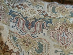 Cotton Tapestry Fabric 56″X2.5 Yards Tabiz Earthy Tones Earth Blue Burgundy +