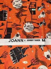 2 Yards Johnny Yanok Trick Or Treat Orange Retro Halloween Cotton Fabric Joann