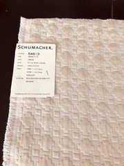 SCHUMACHER Shake it Up in Cream 26″ Heavy Quilted Fabric Sample