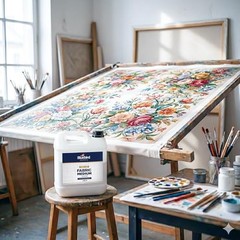 BLUEBIRD Fabric Medium 135.2 Fl Oz Textile Binder for Fabric Painting & Printing
