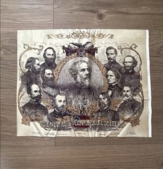 RARE Nancy Gere Confederate Generals Windham Fabric Panel Civil War OOP FQ