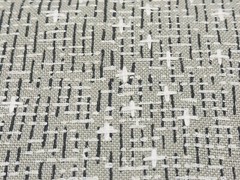 Seema Krish Handblock Print Embroidered Fabric- Pacific / Mist Gray 2 yds 1601/C