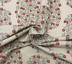 BALLARD DESIGNS ANITA POMEGRANATE FRUIT TREE MULTIUSE FABRIC BY THE YARD 54″W