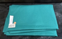 Vintage 100% WOOL Fabric: BOLD PEACOCK GREEN – Solid – NOS – 2 Yards 15” x 62”