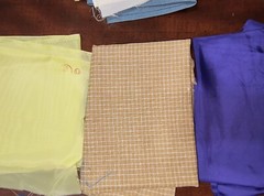 Lot of 110 Individual Mixed Fabric Pieces (Some are Duplicated) Approx 4lbs