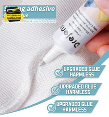 Fabric Glue Permanent, Liquid Stitch Fabric Adhesive, Washable Clear Clothing Gl