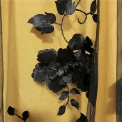 1 Yard 3D Flower Embroidered Lace Fabric Cloth DIY Wedding Bridal Dress 51″ Wide