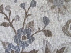 NIP Better Homes & Gardens 100% Cotton FLORAL GREYS / Tan 2 Yards Precut FABRIC