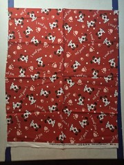 (2) Fat Quarters “I Woof You” Valentines Cotton Fabric (approx 17.5 x 22″)