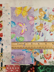 Fabric Scrap Bundle Cotton Quilting & Novelty Prints for Small Projects & Crafts