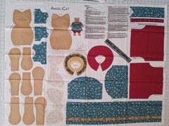 Christmas Fabric Panel Cut N Sew “ANGELICAT” Angel Cat Doll Pattern NEW Vintage