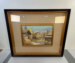 Masatsugu Nagasaka ‘Autumn in Yotsuya’ Fabric Collage Nuno-e Art
