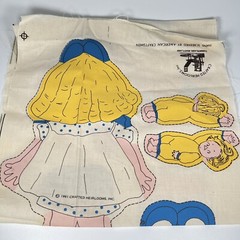 Dolly Dingle Cut Out & Sew Fabric Doll Crafted Heirlooms Limited Production 1981