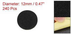 240Pcs Round Felt Circles, 12mm (1/2″) Non-Woven Felt Fabric Sticker, Black