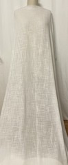 Textured Cotton Linen Slub Pre-Washed Double Gauze White Fabric By The Yard 55″W