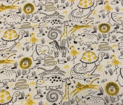 Safari Animals-Super Snuggle Flannel Fabric Approx. 36W (1yard) X 42” L-