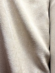 IVORY BEIGE Chenille Velvet Upholstery Drapery Fabric (56 in.) Sold By The Yard