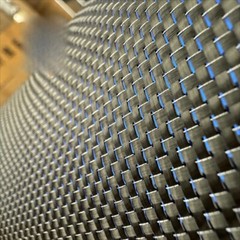 3K 230gsm metal wire plain carbon fiber cloth blue + silver 100*50cm (40″*20″)