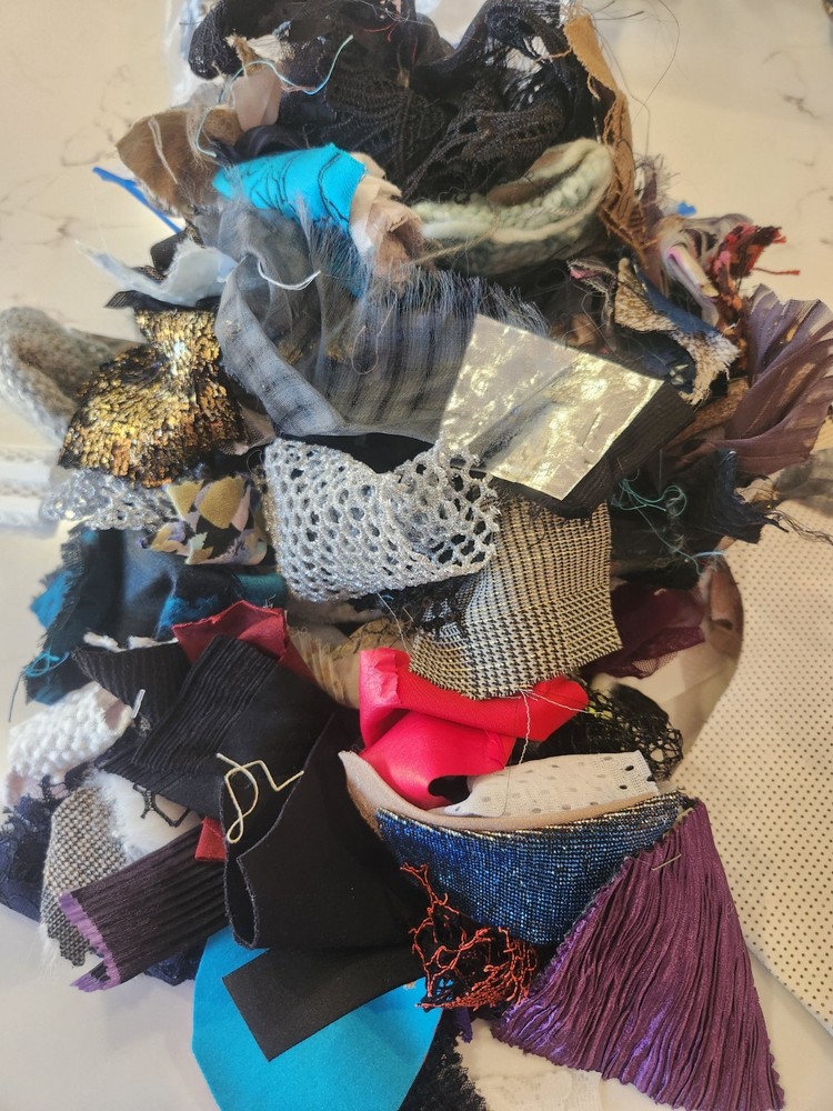 Fabric Remnant Lot TRUE designer Scrap Grab Bag All Types Quilt Craft 12 oz