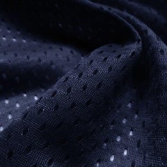Navy Football Mesh Athletic Jersey Fabric – 58″ Wide – Medium Holes