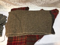 100% WOOL Bundle Fabric Washed for Appliqué Rug Hooking Crafts 1 LB (SKWG4)