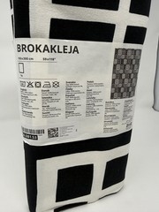 IKEA BROKAKLEJA Pre-cut Fabric Black Geometric 59×118″ 306.081.53-NEW