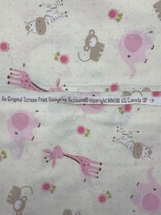 Baby Safari Animals Fabric By Richloom Cotton 44″ BTY