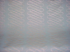18Y Lee Jofa Mulberry FD251 Swash Stripe Pale Aqua Linen Upholstery Fabric