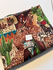 Western Cowboy Cotton Fabric S Shamash and Sons 40×34”