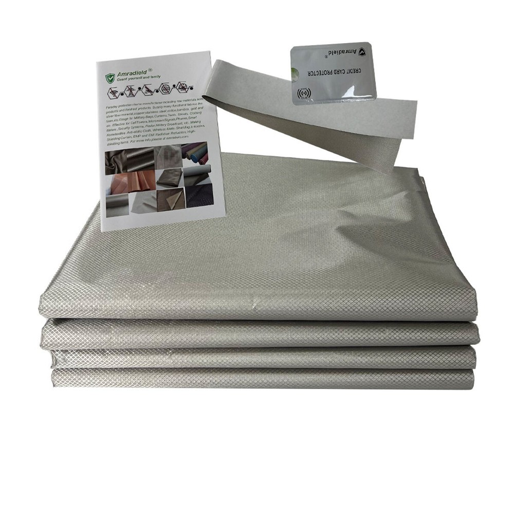 39×43” Pure Copper Faraday Fabric EMF Protection RFID Wifi EMI EMP RF Shielding