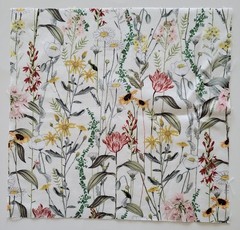Fabric Cotton Pic C-Wildflowers Pink Yellow Red 11 1/4″ L x 11 3/4″ W Quilt Sew
