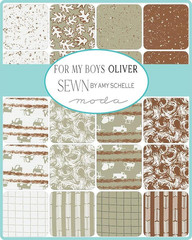For My Boys Oliver Charm Pack by Amy Schelle 5″ Precut Fabric Squares | 42