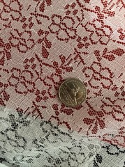 Hancock’s White Lace Fabric 54″ W Polyester French Floral New