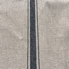 Grain Sack Fabric 56 x 105.5″ Grayish Tan With Black Stripes