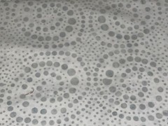 1 Yd Batavian Batiks Cotton Quilt Store Fabric Gray and White Spiral Dots