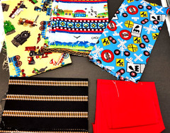 ‘Ride the Rails’ Vtg Fabric by Smith & Milligan 1.33 yds & Misc Lot Train Fabric