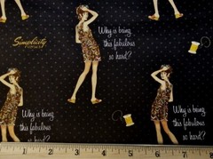JOANN Fabric – SIMPLICITY VINTAGE – BEING FABULOUS – by the HALF yard